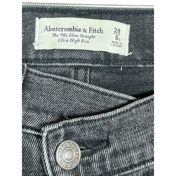 Abercrombie Fitch 90’s Slim Straight Ultra High Rise Curve Love Jeans 28/6S - Picture 5 of 9